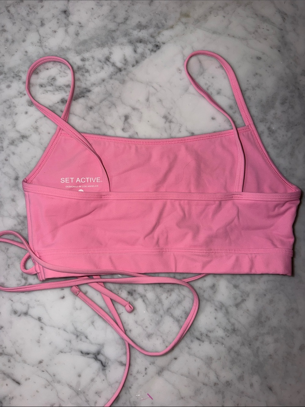 SET Active Pink Strappy Sports Bra - Picture 3 of 4
